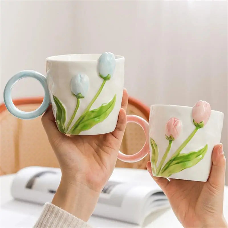 Kit Caneca e Colher Tulipas