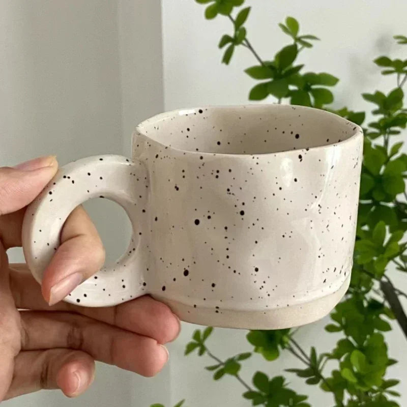 Caneca de Cerâmica 250ml com Alça Criativa Estilo Artístico