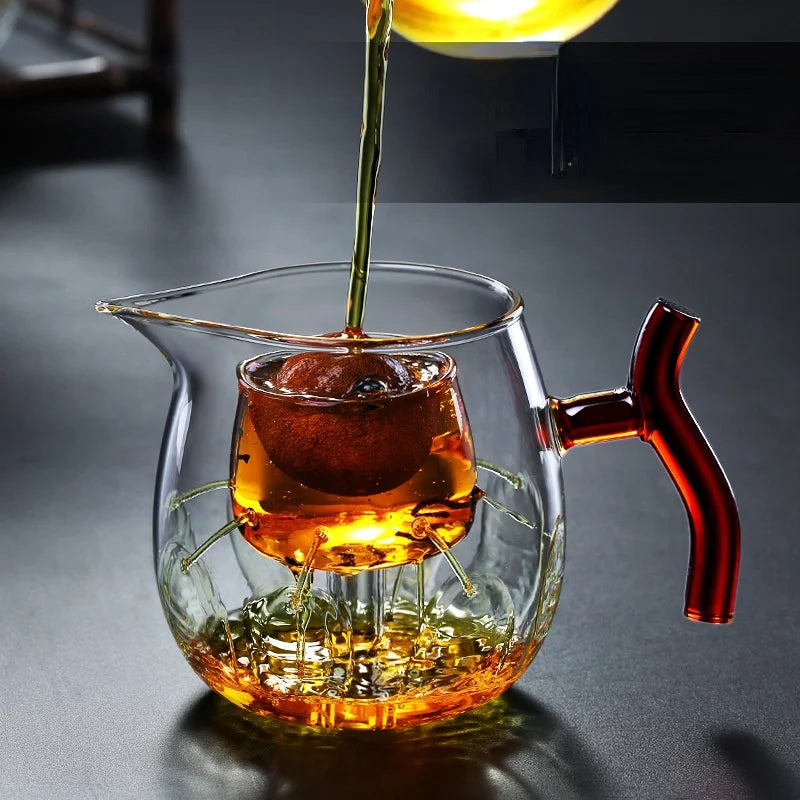 Bule de Vidro Rubro com Infusor para Chá
