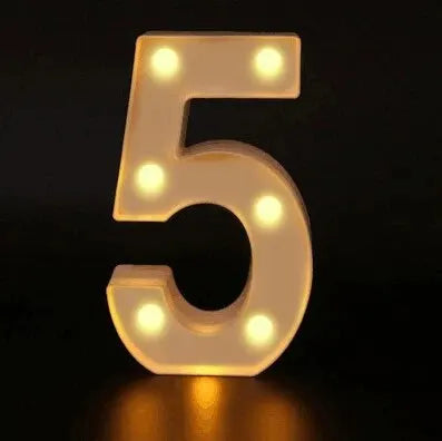Lâmpada letra número alfabeto luminoso luzes LED decoração noite luz para casa casamento aniversário natal decoração