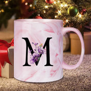 Caneca Floral Iniciais Letras - 320ml