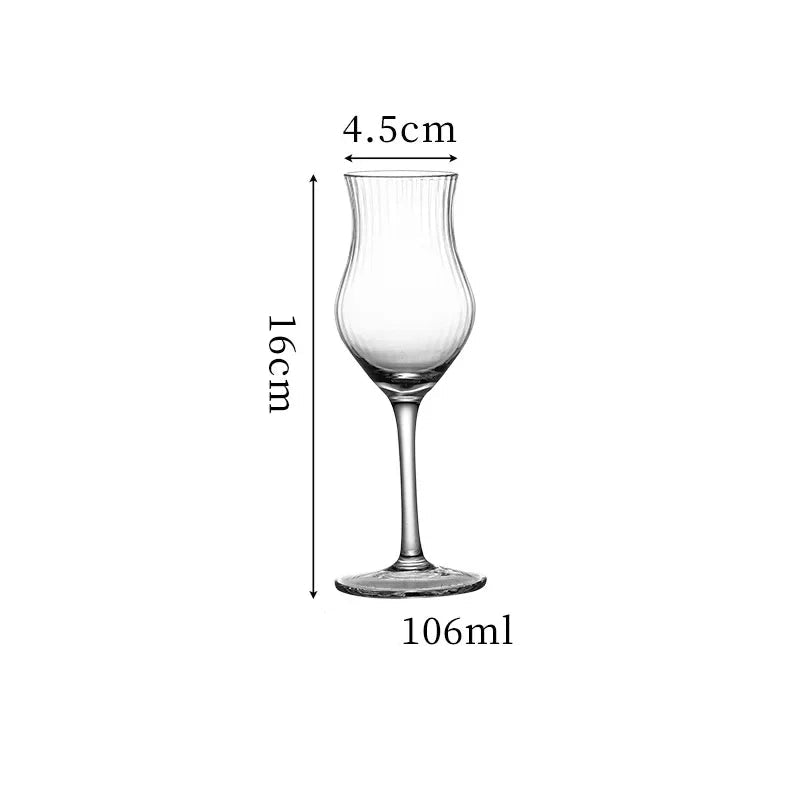 Estilo japonês harpa listra taça de uísque conhaque brandy snifter copita nariz vidro cristal tulipas uísque cheiro degustação copo