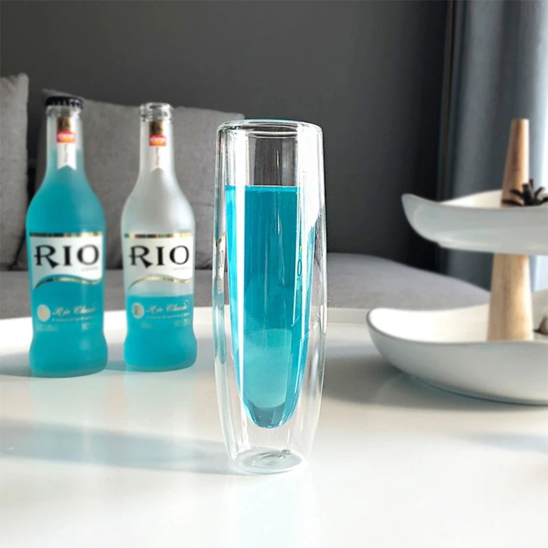 Taça de Vidro Parede Dupla 150ml