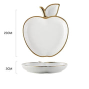 Prato Formato Maçã em Porcelana