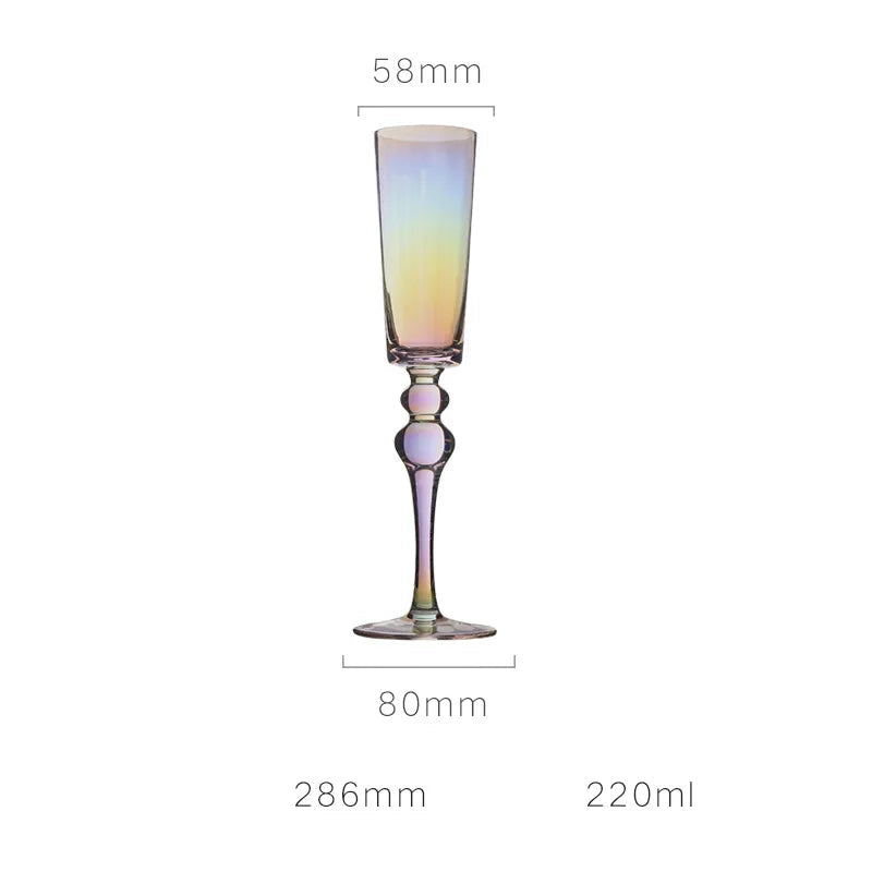 Taça de Cristal Colorida Vintage - 220ml