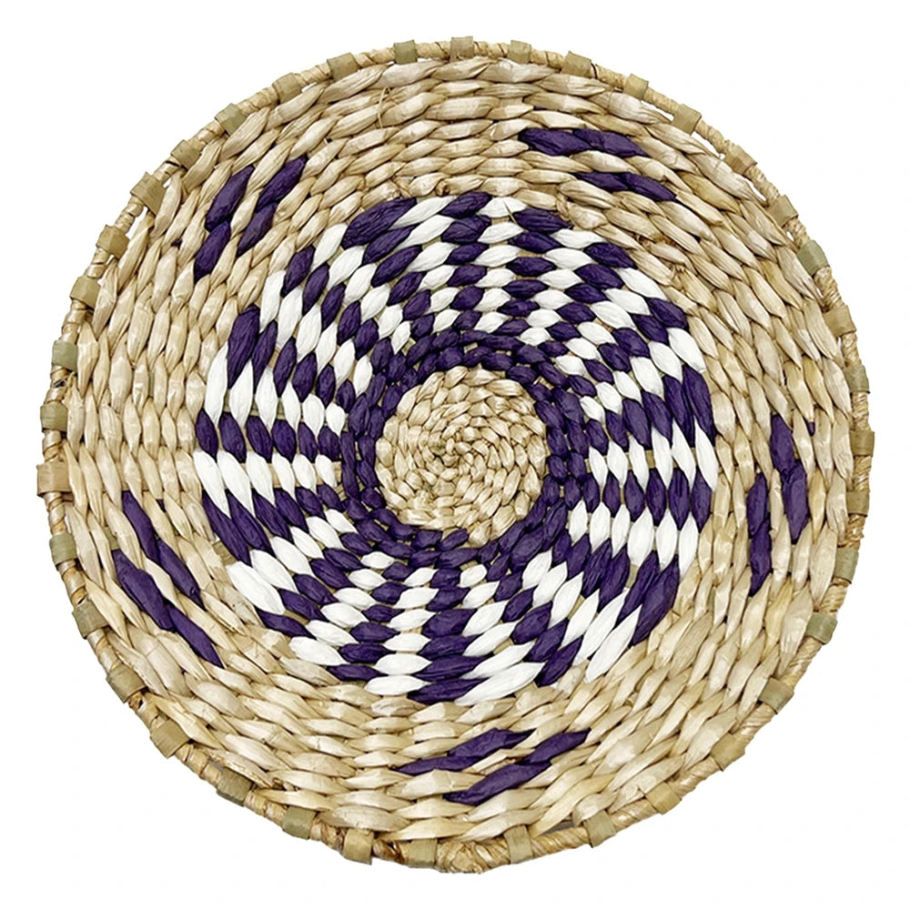Seagrass Woven Wall Basket para Decoração de Casa, Natural Boho Fruit Bowl, Rattan Pendurado, Ornamentos Decorativos, Sala Artesanato