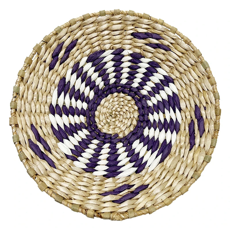 Seagrass Woven Wall Basket para Decoração de Casa, Natural Boho Fruit Bowl, Rattan Pendurado, Ornamentos Decorativos, Sala Artesanato