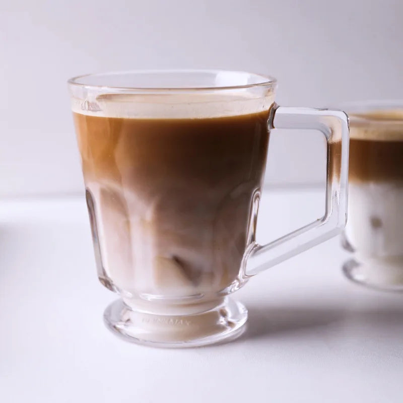 Caneca de Vidro Cristal Lapidado para Latte e Café Especial - 120ml ou 280ml