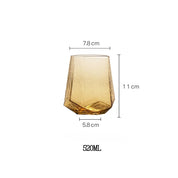Cálice de champanhe sem chumbo, copos de vinho coloridos, cristal, diamante martelado, copo de uísque, norte da Europa luxo, âmbar dourado, casa