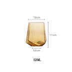 Cálice de champanhe sem chumbo, copos de vinho coloridos, cristal, diamante martelado, copo de uísque, norte da Europa luxo, âmbar dourado, casa