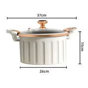 Panela de micro pressão 8l, alta capacidade, vácuo coreano, multifuncional, panela de ebulição, orelha dupla, panela de sopa antiaderente