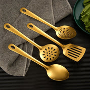 Conjunto Utensílios Gold em Inox - 6pcs