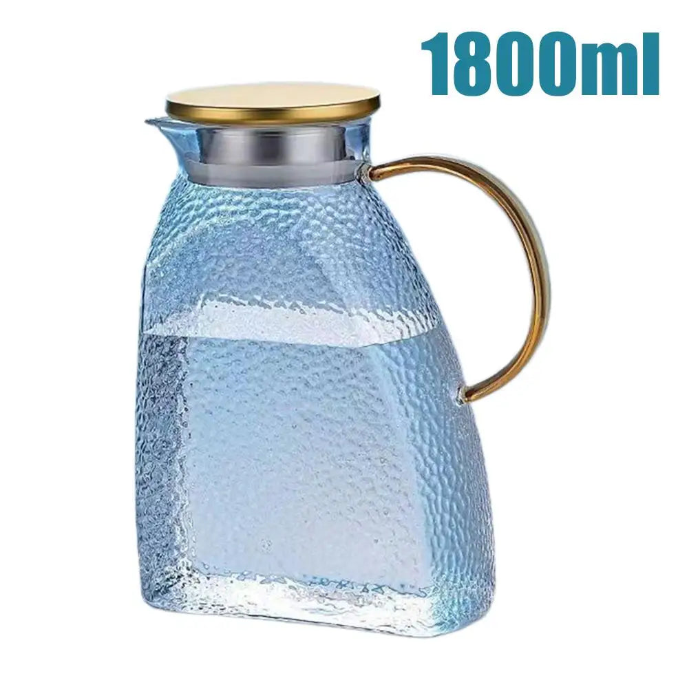 Jarra de Vidro Premium com Design Sofisticado 1,8L/1,5L - Ideal para Geladeira
