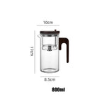 Bule com Infusor de Chá Vidro e Madeira