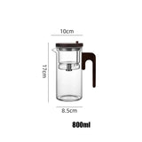 Bule com Infusor de Chá - Vidro e Madeira