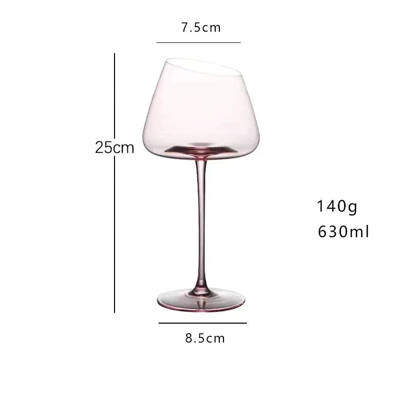 Copo e Taças Rosa de Cristal - Individual