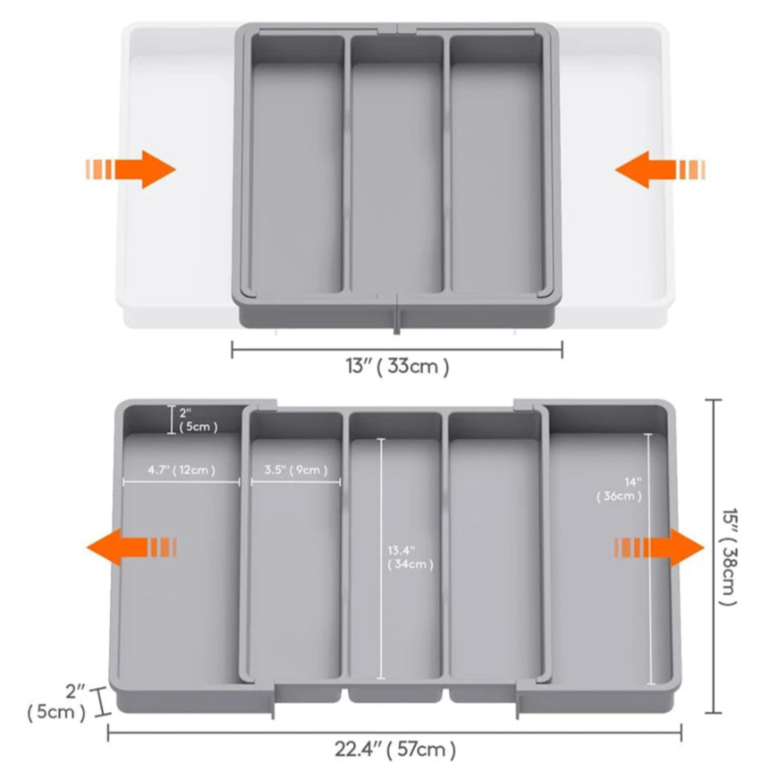 Organizador Expansível para Utensílios de Gaveta
