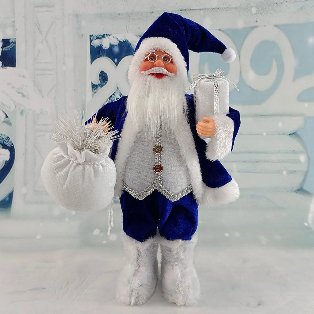 Natal sentado em pé papai noel estatuetas boneca bonito 12 polegada árvore de natal festa ornamento mesa escritório lareira decoração casa