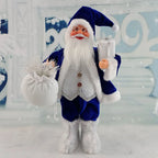 Natal sentado em pé papai noel estatuetas boneca bonito 12 polegada árvore de natal festa ornamento mesa escritório lareira decoração casa