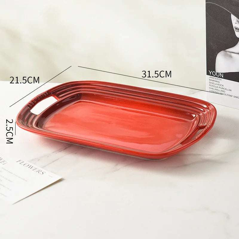 Linha Louças em Porcelana Vermelha