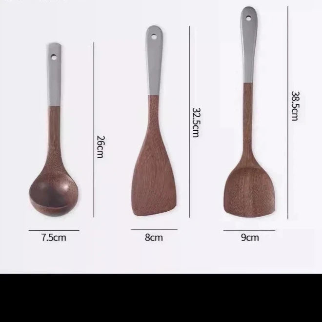 Utensílios em Madeira Teca Individual e kit 3 ou 4pcs