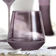 Taças e Copo de Cristal Roxo Fosco - Individual
