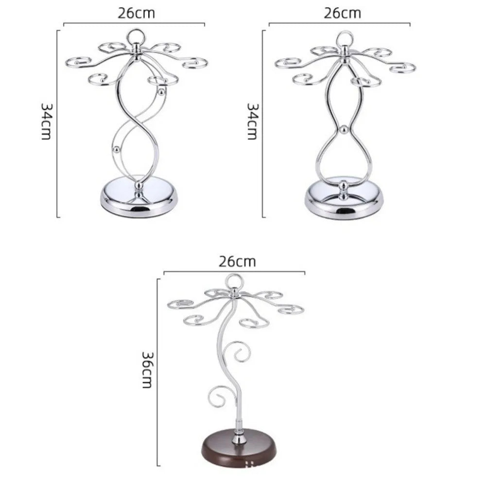 Suporte Elegante para Taças de Vinho em Ferro com 6 Ganchos