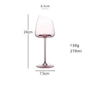 Copo e Taças Rosa de Cristal - Individual