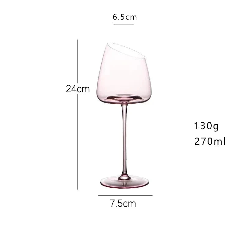Copo e Taças Rosa de Cristal - Individual