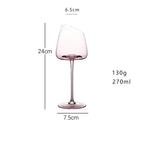 Copo e Taças Rosa de Cristal - Individual