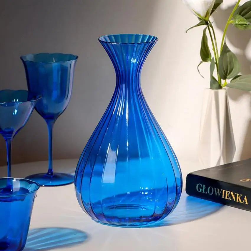 Taças de Cristal Azul Safira para Vinho e Coquetéis