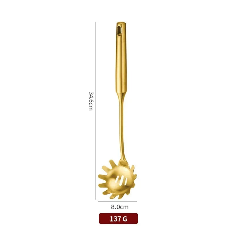 Conjunto De Utensílios De Cozinha Em Aço Inoxidável, Colher De Cozinha, Colher, Acessórios Para Casa, Ferramentas De Cozinha, Luxo, 7Pcs