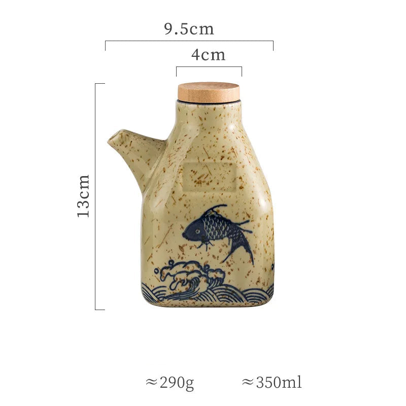 Garrafa Vintage de Cerâmica para Temperos - 350ml