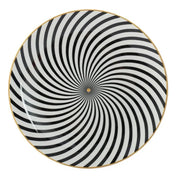Prato de Porcelana Geométrico de Luxo