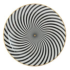 Prato de Porcelana Geométrico de Luxo