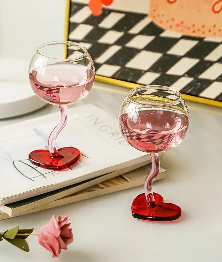 Taças Love de Vidro Individual ou 2 Pcs