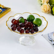 Prato de Cristal com Base para Frutas e Sobremesas