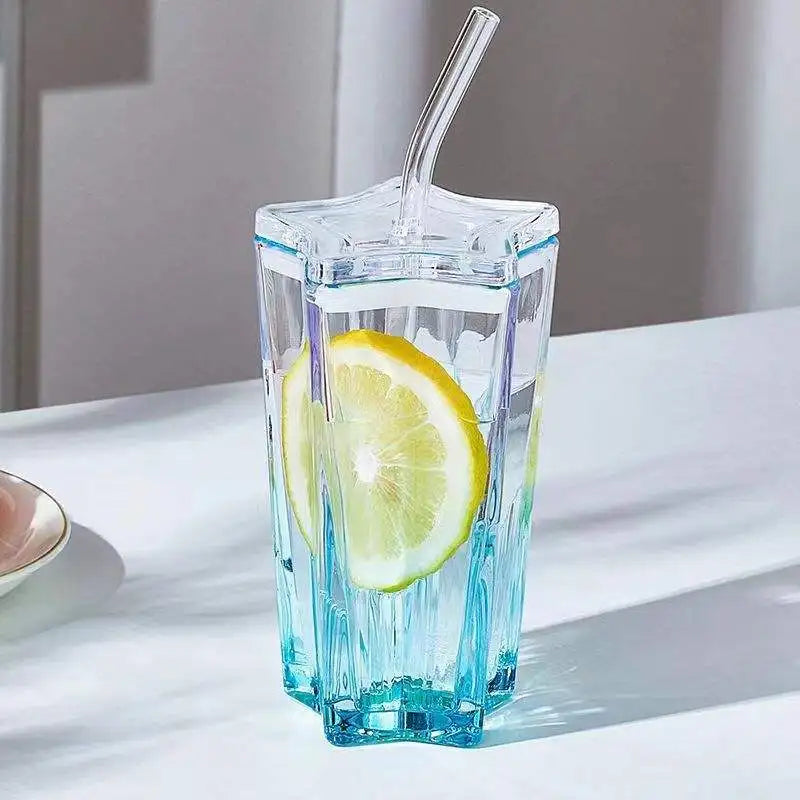 Copo com Tampa Formato Estrela - 300ml