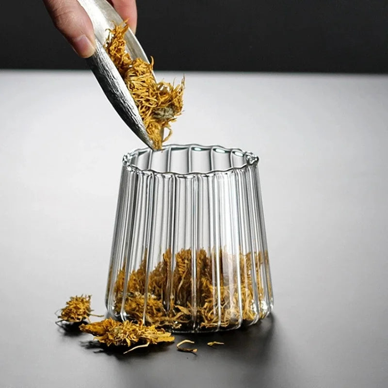 Frasco Transparente com Tampa de Madeira