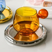 Xícara Criativa Colors de Vidro Transparente 6 Modelos