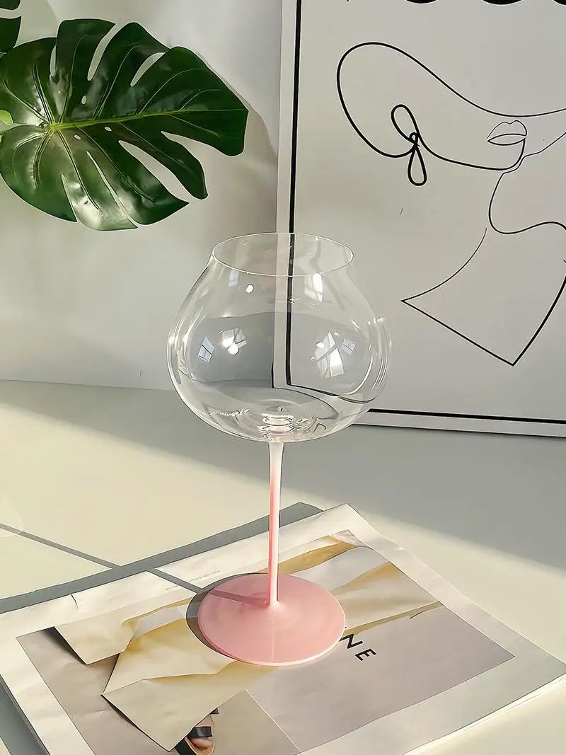 Taça de Cristal Rosa Gradiente - 700ml