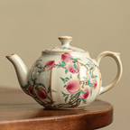 Chaleira de Porcelana com Estampa de Pêssego 250ml