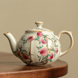 Chaleira de Porcelana com Estampa de Pêssego 250ml