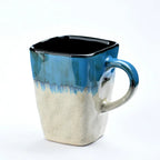 Caneca Quadrada de Cerâmica 400ml - Estilo Retrô