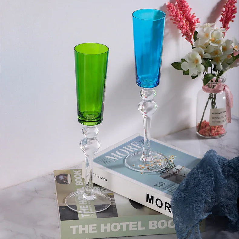 Taça de Cristal Colorida Vintage - 220ml
