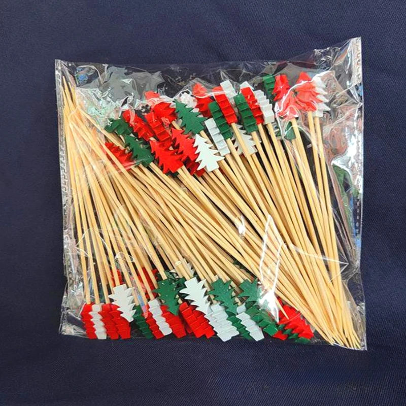 Palitos de Bambu Decorativos Natalinos
