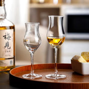 Estilo japonês harpa listra taça de uísque conhaque brandy snifter copita nariz vidro cristal tulipas uísque cheiro degustação copo