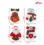 Suporte de talheres de natal feliz natal decoração para casa 2025 pingente enfeites de natal navidad natal presente de ano novo 2026