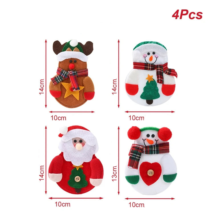 Suporte de talheres de natal feliz natal decoração para casa 2025 pingente enfeites de natal navidad natal presente de ano novo 2026