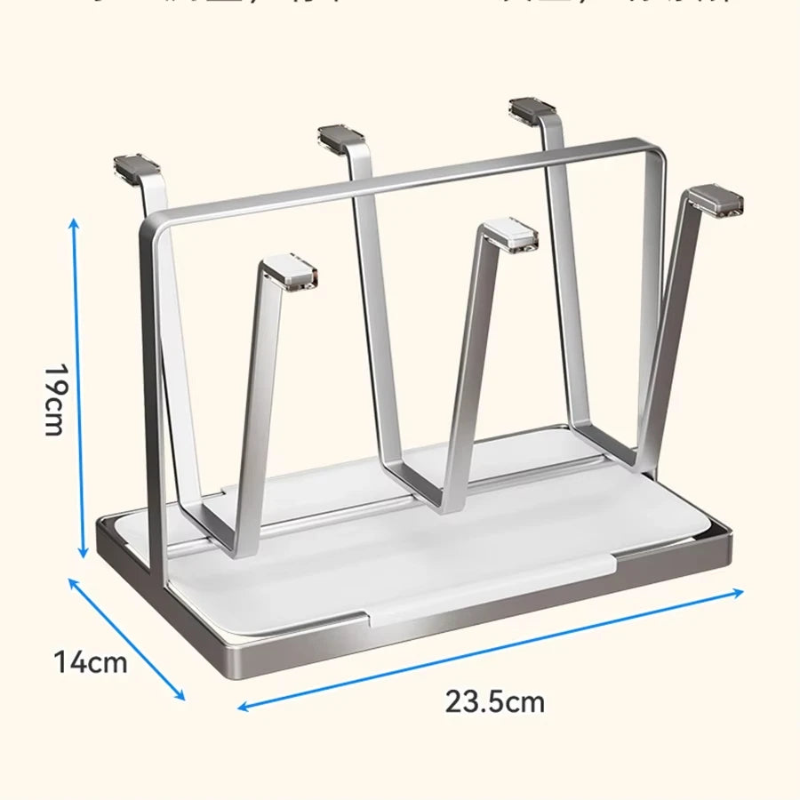 Rack de drenagem de copos com 6 espaços, material de aço inoxidável, suporte de copo, copo de vidro, rack de armazenamento, barra de cozinha, organizador de copos de mesa